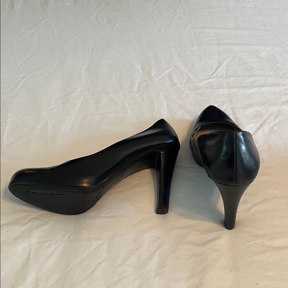 Franco Sarto Black Leather Heels